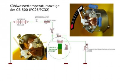 Schaltplan Wassertemperaturanzeige